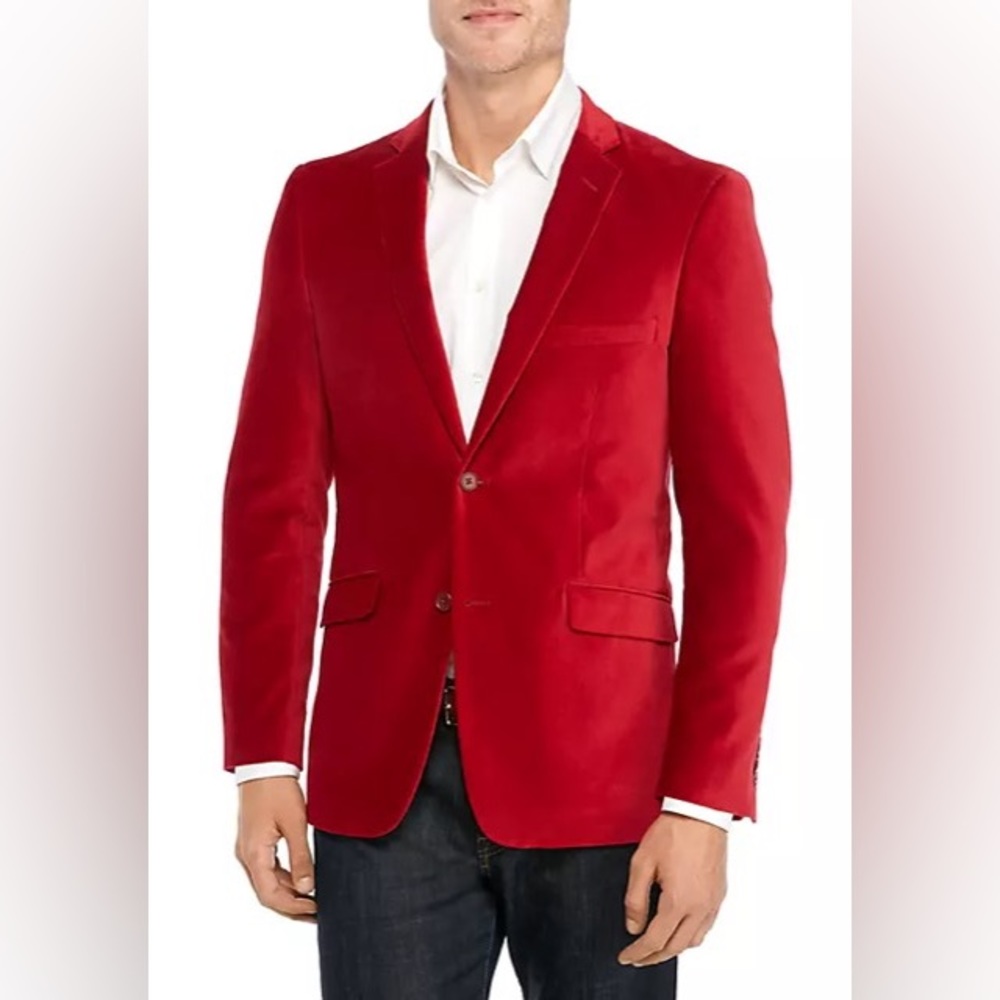 Men’s Madison Red Velvet Sport Coat 40R